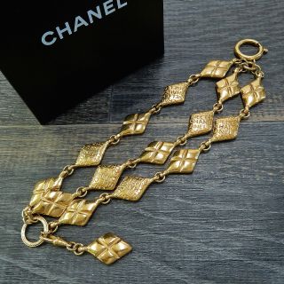 Chanel Gold Plated Cc Charm Vintage Triple Chain Bracelet 4371a Rise - On