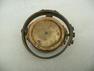 Vintage Ww2 Us Navy Waltham Marine Chronometer Case & Gimbal Ring