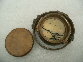 Vintage WW2 US Navy Waltham Marine Chronometer Case & Gimbal Ring 8