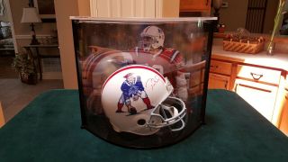 Tom Brady Signed Autograph Tristar Rare Fs Speed Helmet W/ Auto Photo Case Look