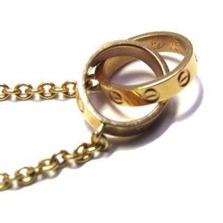 Authentic Cartier Baby Love Necklace K18YG (750) Yellow gold Vintage 8