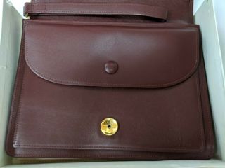 Vintage Authentic Cartier Must de Cartier Leather Clutch Bag w/ Handle 2