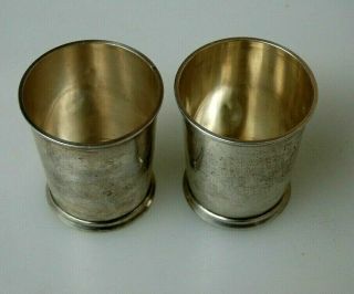 2 Vintage Fisher Sterling Silver Julep Cups 86 No Mono