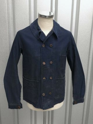 Work Jacket WW2 Chore Jacket 1930 ' s Vtg French Chore Jacket Vtg Double Breasted 7