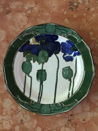 Set of 11 Plates - Royal Doulton blue poppies antique art nouveau arts & crafts 3