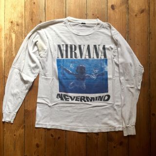 Vintage Official Nirvana Nevermind 1991 Uk Tour Xl Longsleeve Tour Shirt Cobain