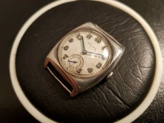 Antique Silver Cased Rolex Trench Watch Ww1 Era / 28 Mm