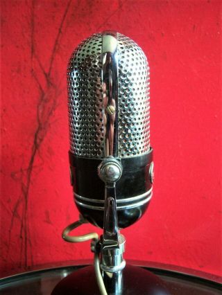 Vintage 1960 ' s Philmore M - 18 dual crystal microphone pill Japanese RCA w stand 4