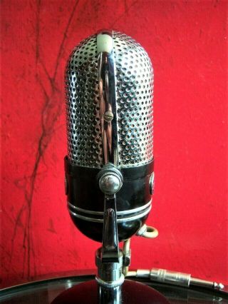 Vintage 1960 ' s Philmore M - 18 dual crystal microphone pill Japanese RCA w stand 6