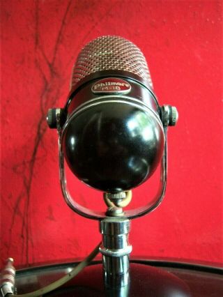 Vintage 1960 ' s Philmore M - 18 dual crystal microphone pill Japanese RCA w stand 7