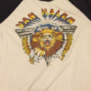 Rare Vintage Vtg Van Halen Tour shirt 1982 Hyde Your Sheep Raglan Size XL 2