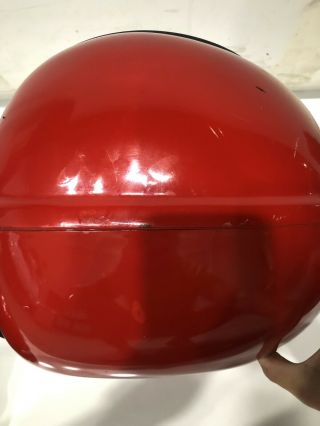 Vespa Piaggio Demi Jet Red Helmet Size M Medium 57 Vintage Italy 2001 Case OEM 8