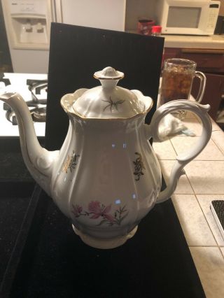 Bohemian Fine China Ceramics Teapot Tea Coffee Pot Czechoslovakia