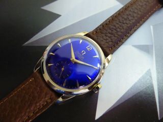 1954 Vintage Omega Bumper Automatic Blue Dial,  Serviced 1 Year