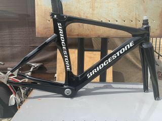 Bridgestone TR8 Carbon Njs Track Bike Frame Set 50cm Rare 3