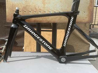 Bridgestone TR8 Carbon Njs Track Bike Frame Set 50cm Rare 4