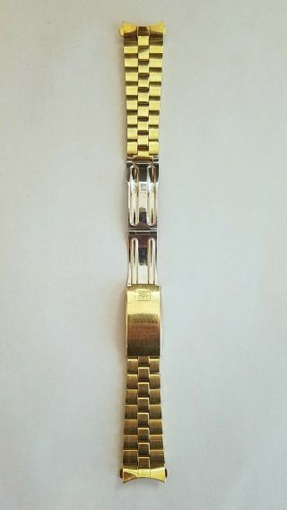 Stunning Vintage Bucherer Day Date circa 1970s Rolex President Style Gold Watch 9