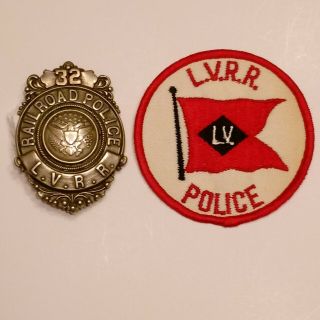 AUTHENTIC LEHIGH VALLEY RAILROAD.  POLICE BADGE & PATCH VINTAGE COLLECTIBLES 7