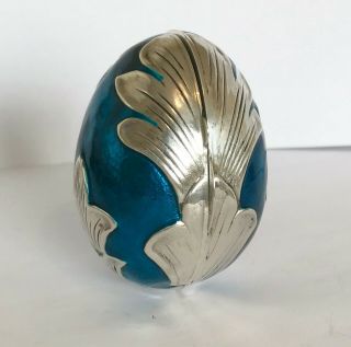 Italian Vintage 925 Solid Silver & Enamel - Easter Egg Trinket Box - Italy 4