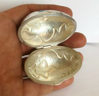 Italian Vintage 925 Solid Silver & Enamel - Easter Egg Trinket Box - Italy 7