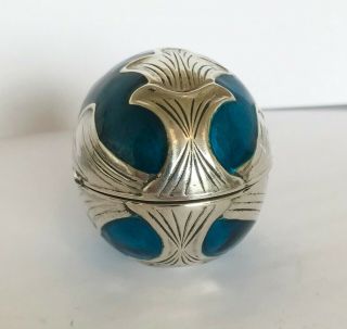 Italian Vintage 925 Solid Silver & Enamel - Easter Egg Trinket Box - Italy 8