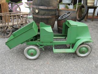1920 ' s Antique STEELCRAFT MACK Ton Bull Dog Nose Pedal Dump Truck - RARE 9
