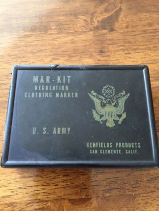 Ww2 Wwii World War Ii Us Army Regulation Marking Kit Uniform Marker Kit
