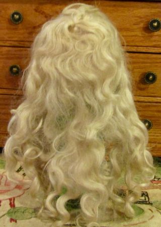 G150 Antique 12 " Blond Mohair Doll Wig W/extensions For Antique Bisque Dolls