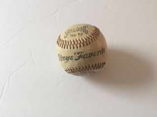 Rare Antique 1910 Spalding Boys’ Favorite No.  12 Baseball 6