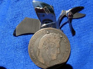 Vintage Eloi Pernet 1834 Philippe Hoffritz Silver Coin Knife File Cigar Cutter