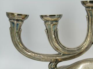 Vintage Gebrüder Kühn Weighted Sterling Silver Candelabra Made in Germany 2