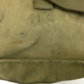 US ARMY Military Ammunition Carrier Vintage Khaki Green Bag Pack 7.  5x12x4 2