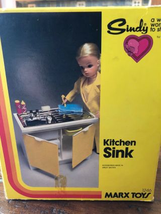 Vintage Sindy Kitchen Sink By Marx.