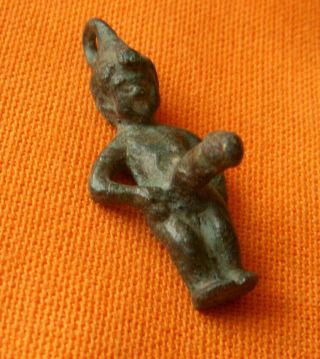 A65.  Roman Style Bronze Figure Of Nacked Priapus