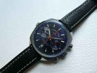 Vintage Steel POLJOT STURMANSKIE Men ' s Pilot Chronograph watch from 1980 ' s years 7