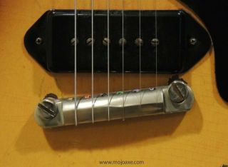 Mojoaxe Compensated Wraparound Bridge For Vintage Gibson Les Paul Junior (aged)