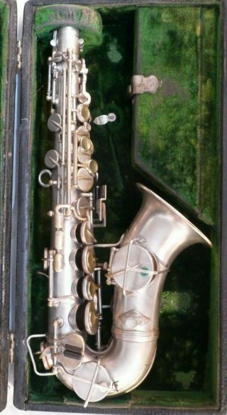 Vintage 1913 Cg Conn Curved Soprano Saxophone - High Pitch - Usa,  Serviced & Ready