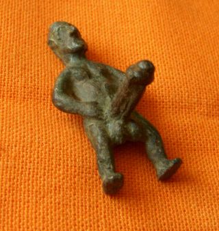 A63.  Roman Style Bronze Figure Of Nacked Satir