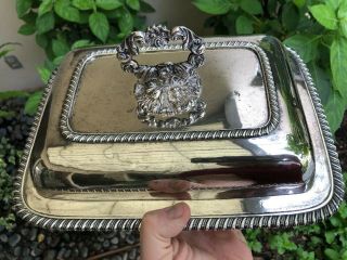 Rare 1820’s Late British Georgian Sterling Silver Lidded Vegetable Dish Server 6