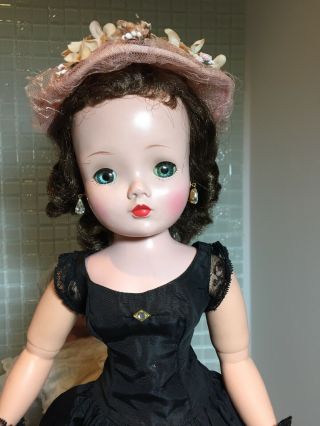 Cissy Doll In Black Taffeta Dress Outfit 1955