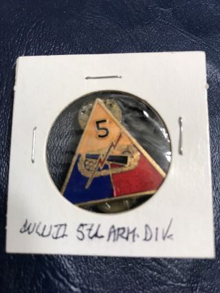 Wwii 5th Armored Division Pin