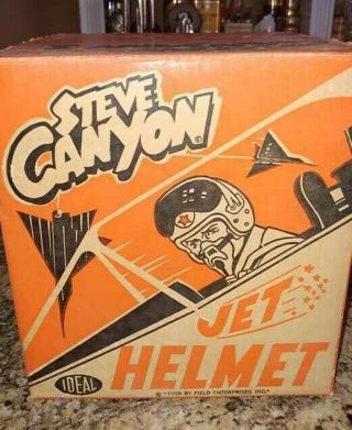 Vintage 1959 Ideal Steve Canyon U.  S.  Air Force Jet Pilot Helmet Box Only