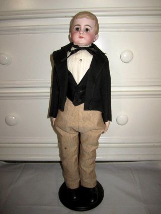 American School Boy 30 B 6 Closed Mouth Antique Doll Bisque Head Germany 20 "