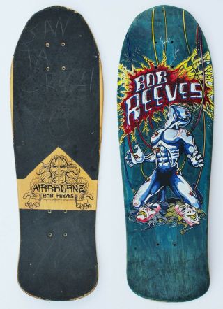 Vintage 80s Skateboard Deck - Airbourne,  Bob Reeves