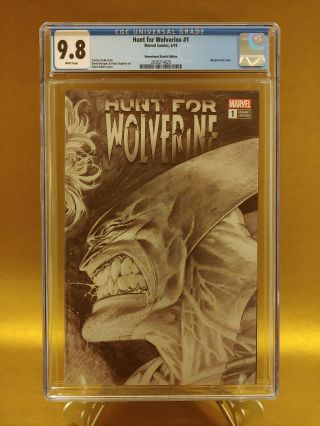 Hunt For Wolverine 1 Cgc 9.  8 Adam Kubert 1:1000 B&w Remastered Variant Rare