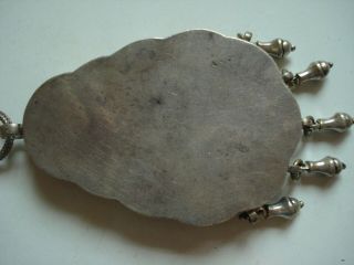 Unusual Rare Antique Gift Vtg Huge Sterling Silver Ornate Pendant 30 