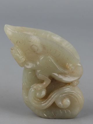 Chinese Exquisite Hand - Carved Hetian Jade Brave Troops Cup