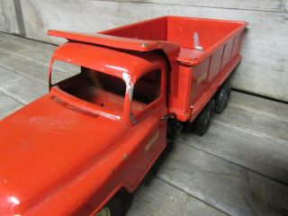 Vintage Tru - Scale International Red Dump Truck 4
