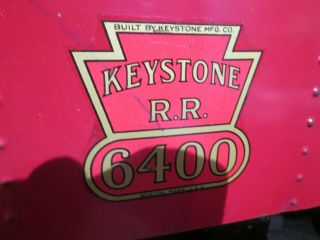 ANTIQUE KEYSTONE TOY CO RAILROAD RIDE ON LOCOMOTIVE PRESSED STEEL - EXCEPTIONAL 3