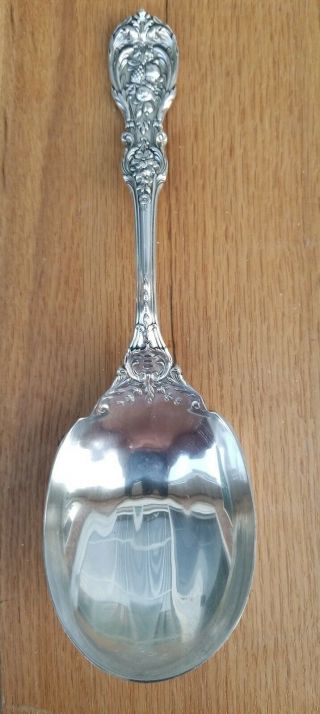 Reed & Barton Francis I Sterling Silver Solid Salad Serving Spoon 9 - 1/2 " 154 G.